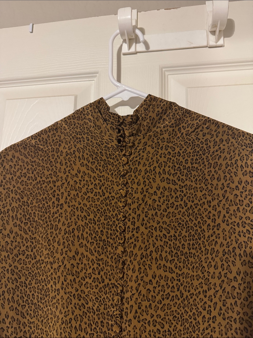 The J. Peterman Company leopard print silk vintage dress size 10 - Picture 4 of 8